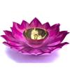 Handcrafted Brass Lotus Diya with Purple Metal Petals | Traditional Indian Pooja Oil Lamp for Mandir, Aarti & Festive Rituals | Elegant Deepak for Diwali, Navratri, and Home Temple Dcor | Set of 1 view 1