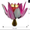 Handcrafted Brass Lotus Diya with Purple Metal Petals | Traditional Indian Pooja Oil Lamp for Mandir, Aarti & Festive Rituals | Elegant Deepak for Diwali, Navratri, and Home Temple Dcor | Set of 1 view 2