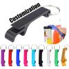 Bottle Openers 100 PCS Beer Opener Keychain Metal Bottle Key Ring Chain Aluminum(Blue) view 2