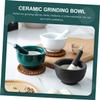 CONGARTENO Ceramic Grinding Bowl Small Manual Food Mashing Bowl Premium Porcelain Home Food Smashing Tool for Spices Medicine and Fruit Vegetables view 3