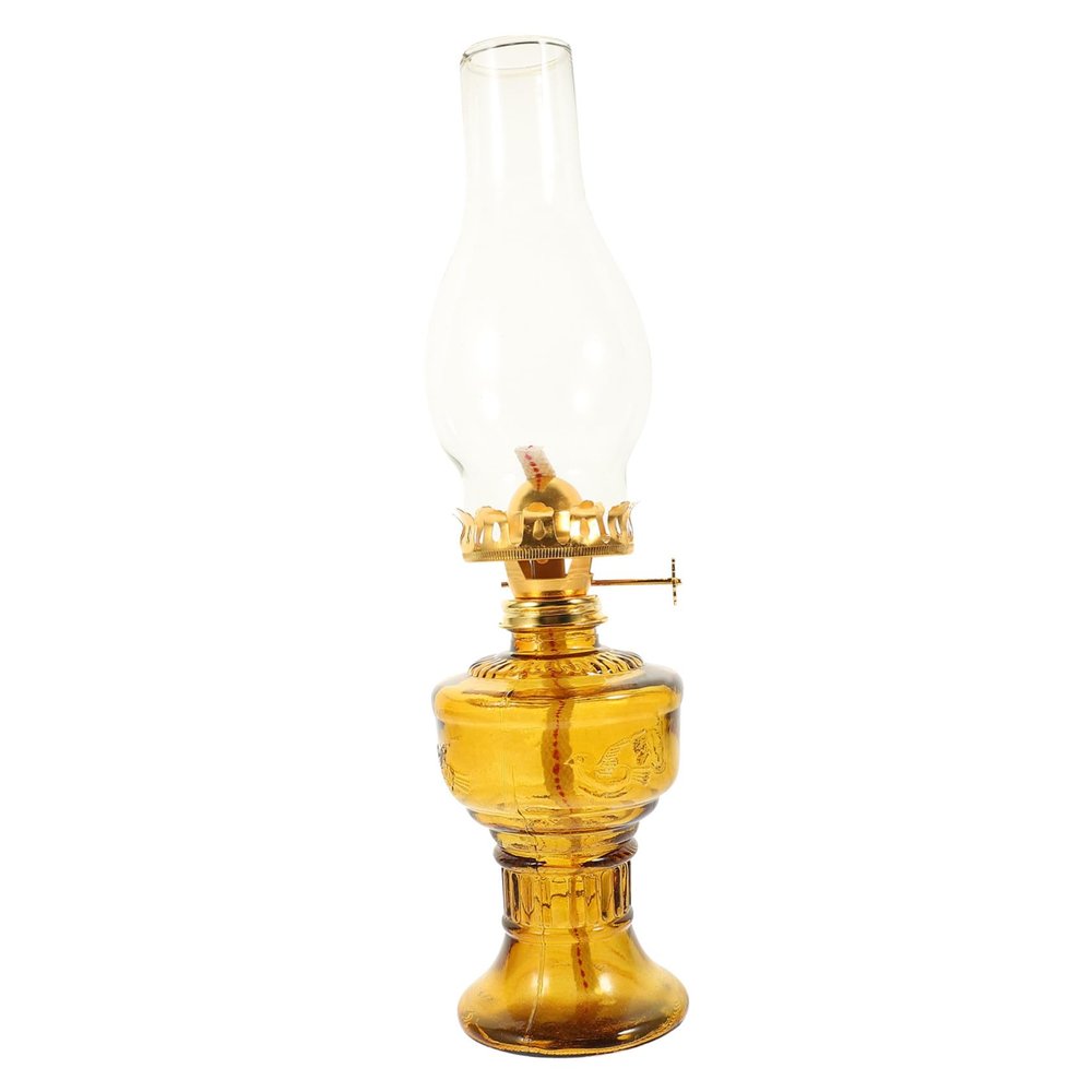 Retro Glass Indoor Oil Lamp Desktop Adornment