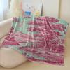 French Toile Printed Flannel Blanket, Classic Country Style Cozy Throw Blanket for Home Decor and Versatile Use (03,70 x 80in) view 2