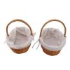 Rattan Storage Baskets with Handle | Woven Flower Girl Baskets for Wedding/Picnic/Home Decor | Authentic Rattan Organizer Bin for Groceries, Clothes & Essentials view 2