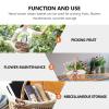 Rattan Storage Baskets with Handle | Woven Flower Girl Baskets for Wedding/Picnic/Home Decor | Authentic Rattan Organizer Bin for Groceries, Clothes & Essentials view 3