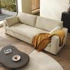 79"Corduroy Couch for Living Room, 3 Seater Couch,21" Extra Deep Seats, Mid Century Modern Oversized Love Seat for Bedroom, Office, Apartment and Small,Solid and Easy to Install (Cream, 79 inch) view 3
