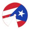 48" Christmas Tree Skirt for Holiday Home Decor, Puerto Rican Flag Print Xmas Base Cover Holiday Tree Mat view 2