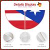48" Christmas Tree Skirt for Holiday Home Decor, Puerto Rican Flag Print Xmas Base Cover Holiday Tree Mat view 4