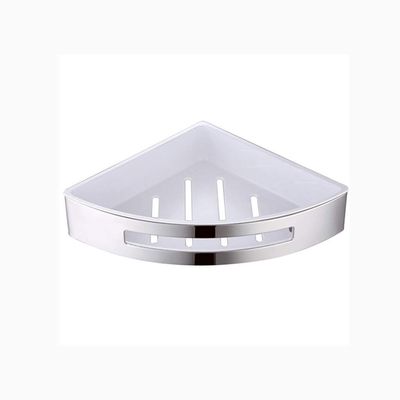 GSGRTYJIO Corner Caddy, Drill Free with Glue or Wall Mount with Screws,No Damage Stainless Steel Shower Wall Shelves Triangle,Brushed Nickel