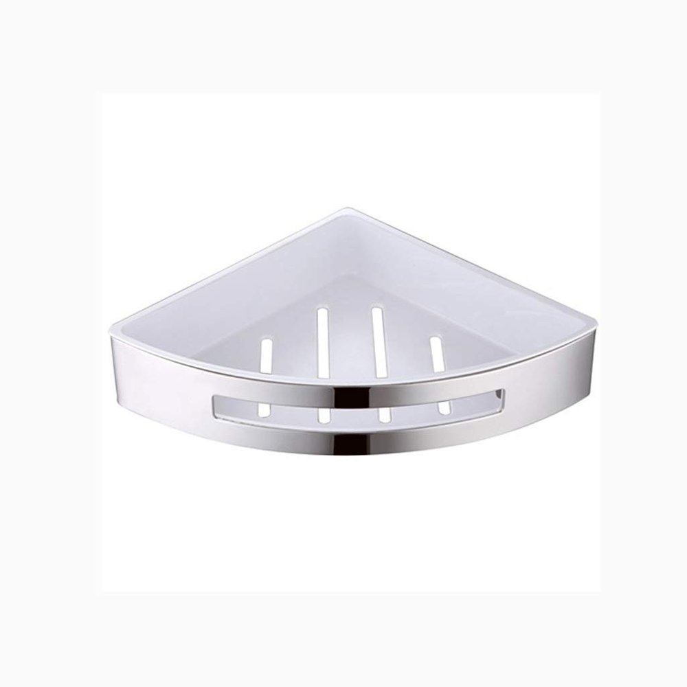 GSGRTYJIO Corner Caddy, Drill Free with Glue or Wall Mount with Screws,No Damage Stainless Steel Shower Wall Shelves Triangle,Brushed Nickel