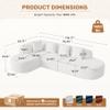 114 Inch Boneless Couches for Living Room,Modern Modular Sectional Sofa with Chaise,L-Shape Cloud Sectional Couch,No Assembly Required,Beige view 2