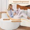 114 Inch Boneless Couches for Living Room,Modern Modular Sectional Sofa with Chaise,L-Shape Cloud Sectional Couch,No Assembly Required,Beige view 3