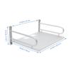 Wall Mounted Router Storage Rack, Aluminum Display Shelf Cable Holes view 2