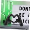 HAKIDZEL Love Heart Hand Gesture Statue Resin Craft Tabletop Decor Abstract Finger Sculpture for Home Office Desktop Shelf Decoration view 3