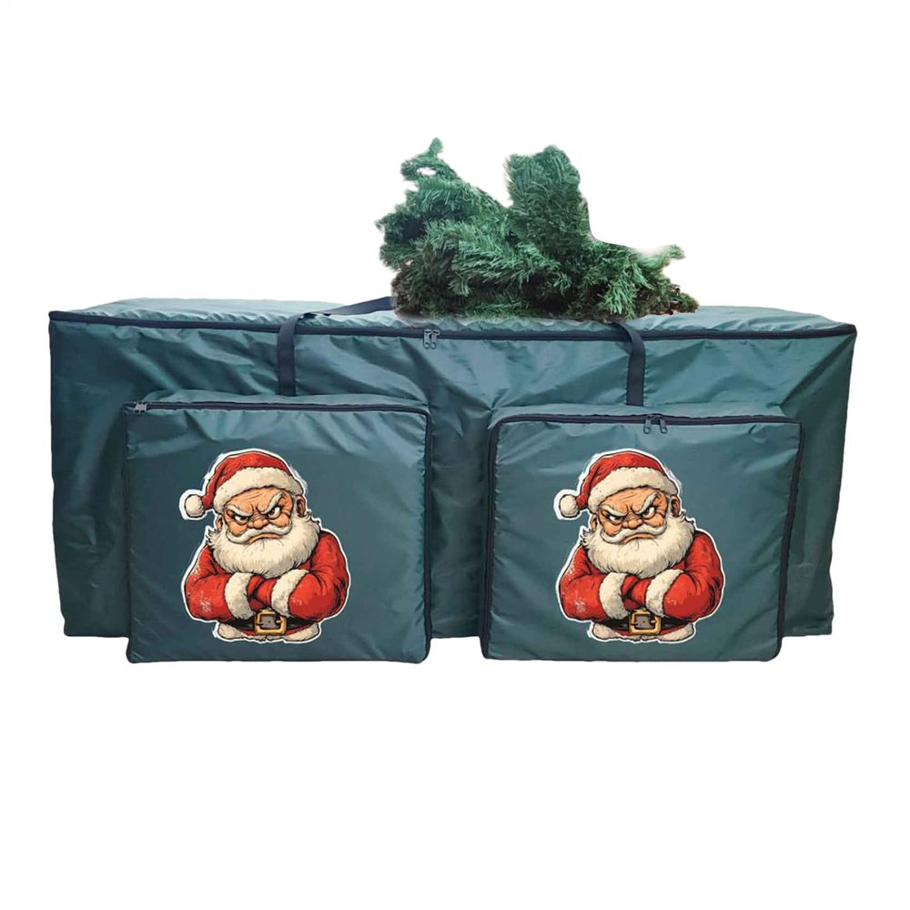 Heavy Duty Artificial Christmas Tree Storage Bag, Waterproof Organizer Bag With 2 Front Pockets, Holiday Supplies Wreath Storage Organizer For Laundry Garage Apartment