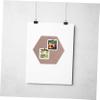 HAKIDZEL 10pcs Hexagon Felt Pin Boards Bulletin Wall Display Decorative Photo Memo Boards with Drawing Pins for Home Office Study Organization view 2