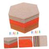 HAKIDZEL 10pcs Hexagon Felt Pin Boards Bulletin Wall Display Decorative Photo Memo Boards with Drawing Pins for Home Office Study Organization view 4