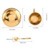 1Set Stainless Steel Coffee Cup Set - Insulated Coffee Mug Double Walled Mugs Milk Tea with Spoon and Saucer 200ml view 2