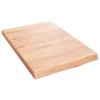 AMBERARD Wall Shelf Light Brown Solid Oak Wood 23.6 in x 15.7 in Durable Home Dcor Accents Floating Shelves view 2