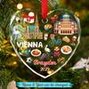 Customized Year/Name Vietnam Trip Memories Ornament Gift for Trip Lover, Personalized Vietnamese Travel Souvenir Glass Ornaments Christmas 2026, Vietnam Landmark Ornament Gift for Vacation Birthday view 2