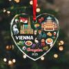 Customized Year/Name Vietnam Trip Memories Ornament Gift for Trip Lover, Personalized Vietnamese Travel Souvenir Glass Ornaments Christmas 2026, Vietnam Landmark Ornament Gift for Vacation Birthday view 3