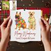 Custom Photo Dog Christmas Napkins Personalized Christmas Cocktail Napkins Decor Xmas Napkin Party Dog Cat Pet Napkin Style 4 view 1