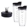 24Oz Cups With To-Go Lids, 7 Fins Extractor Blade,Compatible For Nutri NinjaAuto IQ BN801 SS101 BL480-30 BL641 BL642-30 Blender view 1