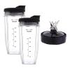 24Oz Cups With To-Go Lids, 7 Fins Extractor Blade,Compatible For Nutri NinjaAuto IQ BN801 SS101 BL480-30 BL641 BL642-30 Blender view 2