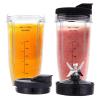 24Oz Cups With To-Go Lids, 7 Fins Extractor Blade,Compatible For Nutri NinjaAuto IQ BN801 SS101 BL480-30 BL641 BL642-30 Blender view 3