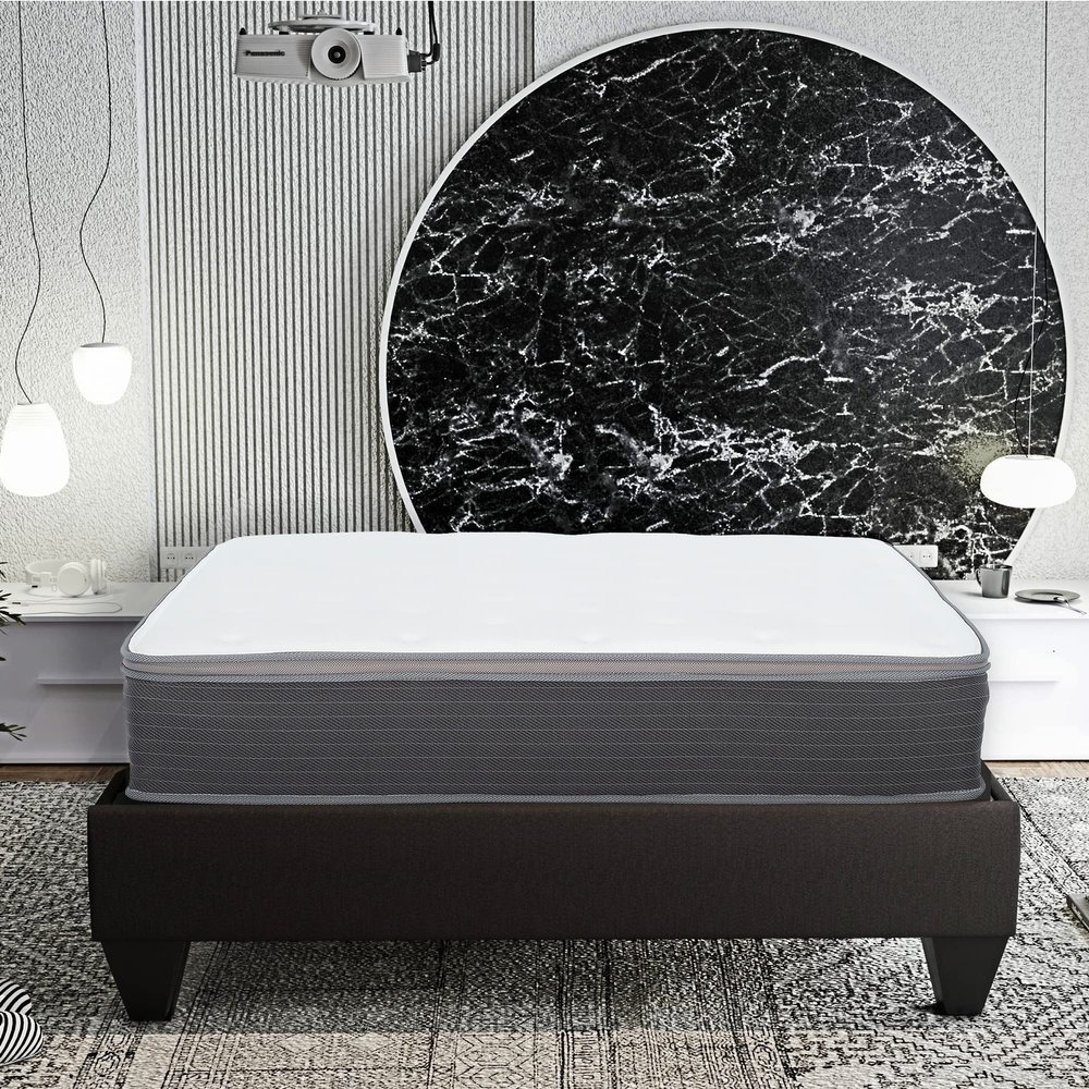 10-Inch California King Hybrid Mattress with Gel Memory Foam & Pocket Coils Cooling Comfort, Pressure Relief Mattress in a Box