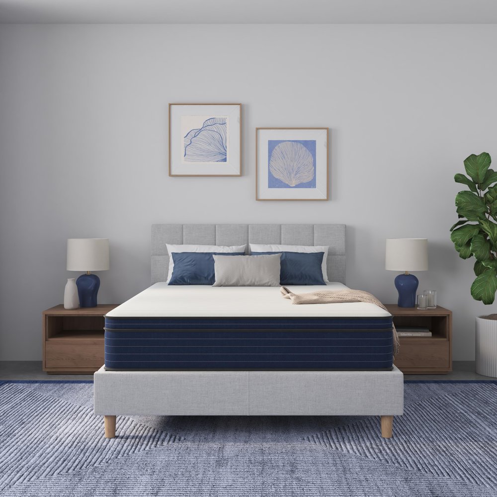 NapQueen Full Size, 12 Inch NEW Victoria Hybrid Cooling Gel Infused Pocket Spring and Memory Foam Mattress, Bed in a Box, CertiPUR-US Certified