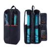 Qixotrz Playmat Tube Case for 2 Pcs 14x24 Playmats, Gaming Playmat Carrier with Dice & Card Pockets, Portable TCG MTG YuGiOh Playmat Tube with Handle & Detachable Shoulder Strap, Black view 2