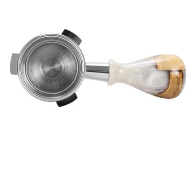 54mm Coffee Bottomless Portafilter Naked Double Spout With Cyrus HandleCompatible For Breville 870 878 879 Espresso Accessories Barista Tools(54mm Bottomless AL W)