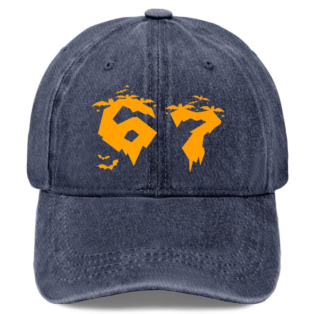 This is My Halloween 67 Number 6 7 Saying 6 7 Hats for Womens funny Washed
