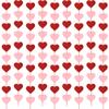 8 PCS Valentines Banner Decor, Hanging Valentines Garland, Pre-Assemble Heart Banner, Red Pink Galentines Day Decorations for Holiday Door Wall Classroom School Home Decor view 1