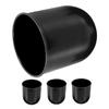 Gogogmee 4Pcs Black Toilet Brush Cup Holder with Spherical Base for Bathroom Cleaning Stylish Round Design Storage Organizer Hygienic Toilet Brush Rack for Home and Hotel Use view 1