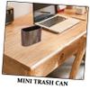 CONGARTENO Mini Wall-Mounted Trash Can Japanese-Style Compact Desktop Waste Bin for Office Hotel Guesthouse Study Space-Saving Plastic Holder view 3