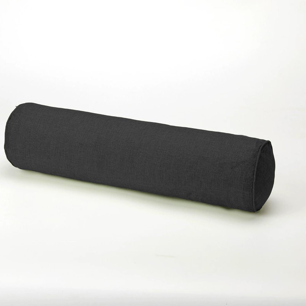 ADUODAO Round Bed Sofa Support Cushions for Neck/Lumbar Support, Washable Armrest Cushions Cylinder Garden Support Cushions Furniture Outdoor Armrest Cushions (80x20cm, Black)