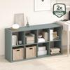 Furinno Cubicle 8-Cube Book Shelf, Extra Thick Frame Bookshelf, Sage Green view 2