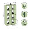 Furinno Cubicle 8-Cube Book Shelf, Extra Thick Frame Bookshelf, Sage Green view 3