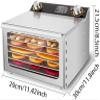 Food Dehydrator and Freeze Dryer Machine, 8 Layers with 2.5cm Layer Spacing and Built-in Fan for Fruit and Vegetable Drying view 2