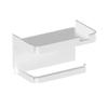 Kitchen Paper Towel Holder Wall Mounted Kitchen Roll Holder Thickened Plastic Storage Rack for Bathroom Toilet Paper(White) view 1