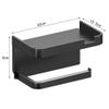 Kitchen Paper Towel Holder Wall Mounted Kitchen Roll Holder Thickened Plastic Storage Rack for Bathroom Toilet Paper(White) view 2