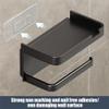 Kitchen Paper Towel Holder Wall Mounted Kitchen Roll Holder Thickened Plastic Storage Rack for Bathroom Toilet Paper(White) view 3