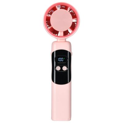 SPONGL Multifuntional Digital Display Fan Efficient Cooling Fan 4000mAh Quiet Powerful Fan ABS Texture for Outdoor Travel