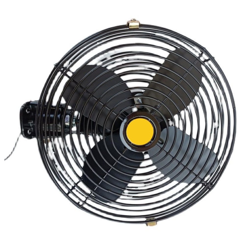 SPONGL Energy Saving Metal Car Fan with 2 Speed Setting Low Noise Quiet Cooling Fan for Truck Boats Bus and Sedans Use