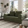24/7 Shop at Home Fayor Modern 4-Seater Chenille Compressed Modular Sofa with Armrests, Flexible Seating, Free-Combined Floor Lounger, Convertible Boneless Couch for Living, Game Room, Olive Green view 1