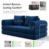 24/7 Shop at Home Fayor Modern 4-Seater Chenille Compressed Modular Sofa with Armrests, Flexible Seating, Free-Combined Floor Lounger, Convertible Boneless Couch for Living Room, Game, Reddish Brown view 3