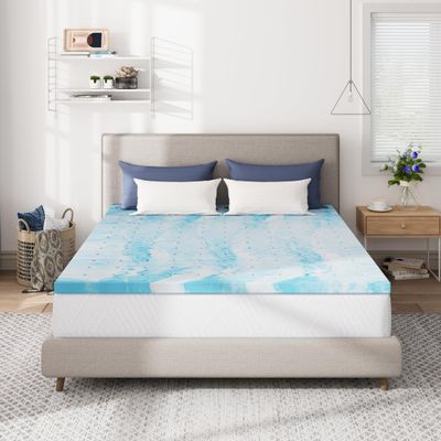 CH Charme House Mattress Topper 3 Inch King Size, Gel Infused Memory Foam Bed Topper for Back Pain Relief, Cooling Mattress Pad, CertiPUR-US Certified, 8076"