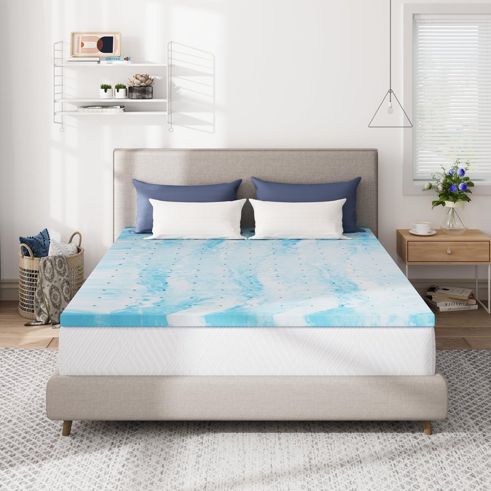 CH Charme House Mattress Topper 3 Inch King Size, Gel Infused Memory Foam Bed Topper for Back Pain Relief, Cooling Mattress Pad, CertiPUR-US Certified, 8076"