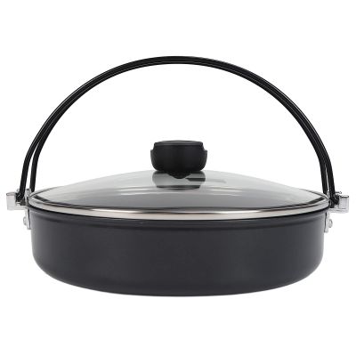269CM. Japanese Hot Pot, Aluminum Alloy Soup Pot with Lid, Non Stick Cooking Pan for Shabu Shabu, Stew and Noodles, Multipurpose Saucepan for Induction Cooker and Open,